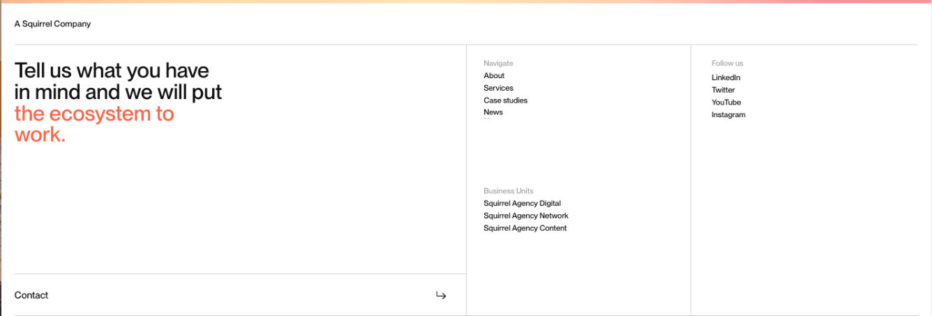 Footer en la web