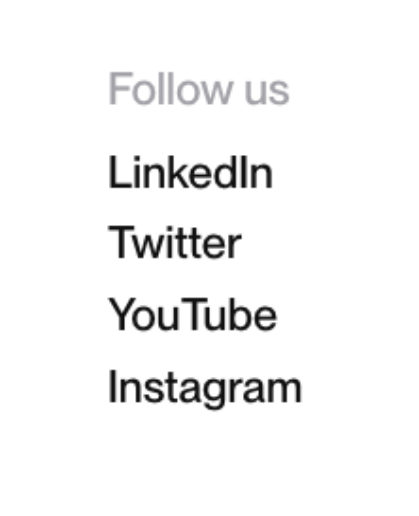 Enlaces de redes sociales en el footer